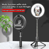🔥Only $14.99 The 2nd one🔥K&F Concept Portable 6-inch foldable ring light bluetooth selfie stick